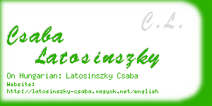 csaba latosinszky business card